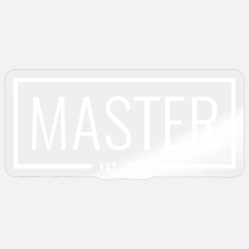 Master Est. 2026  - Sticker Größe S (10 x 10 cm) - Transparent glänzend