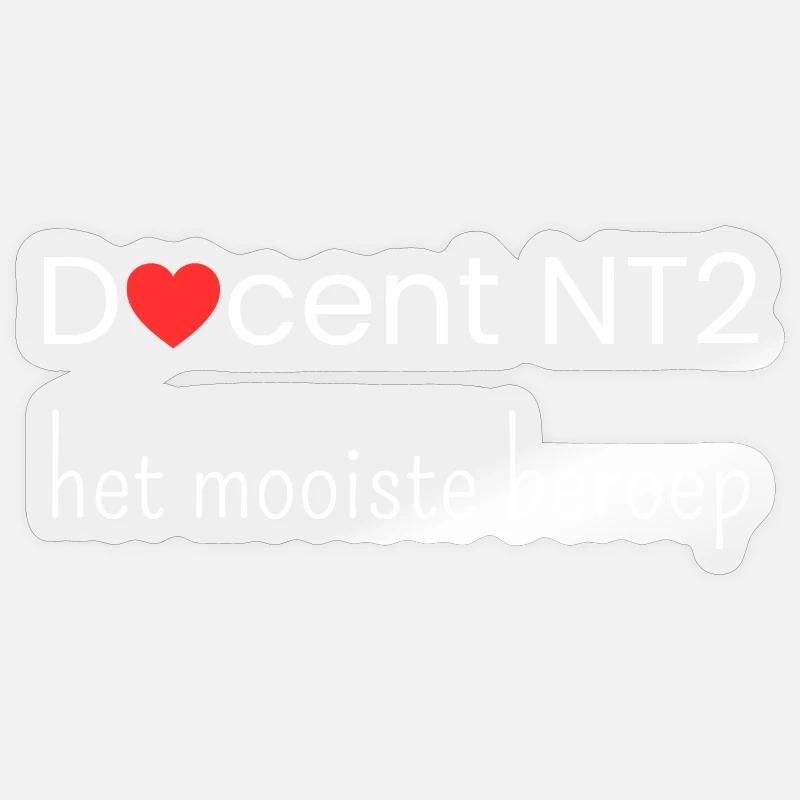 NT2-Lehrer: der beste Beruf Sticker Größe S (10 x 10 cm)
