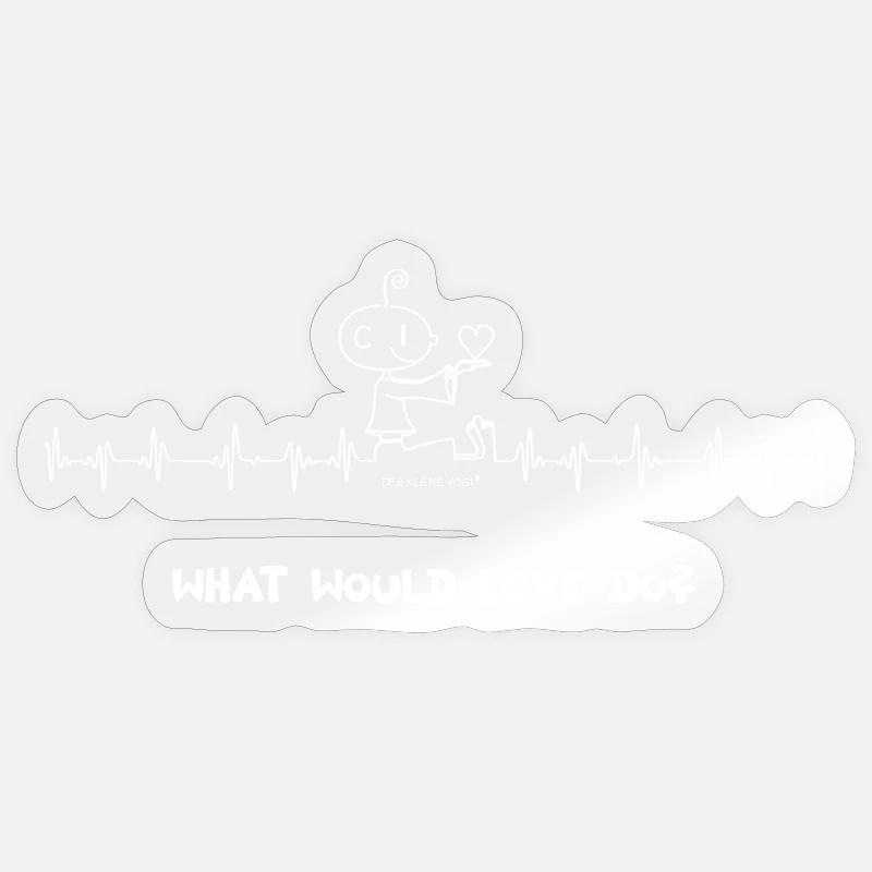 Que ferait l’amour ? - Sticker taille S (10 x 10 cm) - brillant transparent