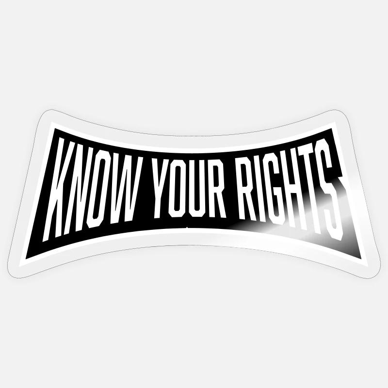 Conosci i tuoi diritti Attivismo Giustizia Libertà - Sticker formato S (10 x 10 cm) - trasparente lucido