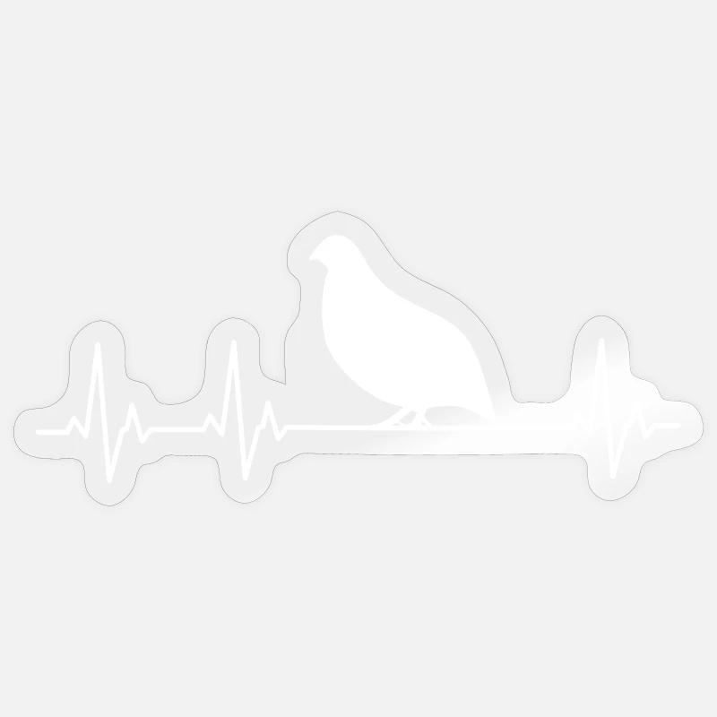 Caille - Éleveur de caille - Sticker taille S (10 x 10 cm) - brillant transparent