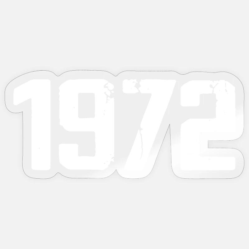 1972 - Sticker size S (10 x 10 cm) - transparent glossy