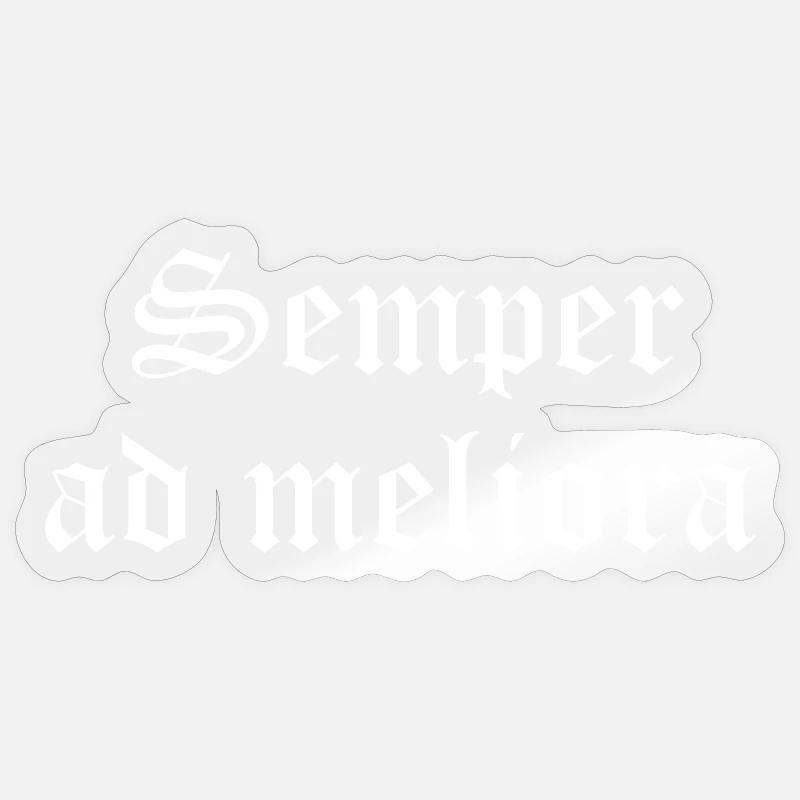 Semper Ad Meliora à l’encre gothique Sticker taille S (10 x 10 cm)