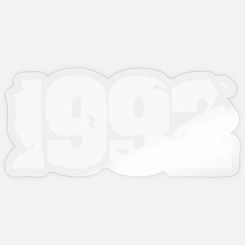 1992 Broken retro design Sticker size S (10 x 10 cm)