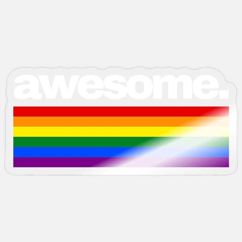 awesome - Sticker size S (10 x 10 cm) - transparent glossy