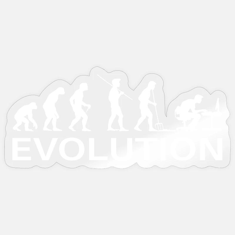 Programmierer Evolution Informatiker Entwickler - Sticker Größe S (10 x 10 cm) - Transparent glänzend