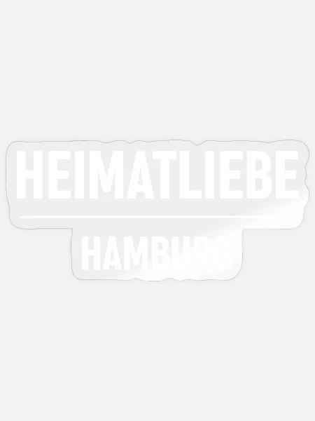 Heimatliebe Hamburg - Sticker Größe S (10 x 10 cm) - Transparent glänzend