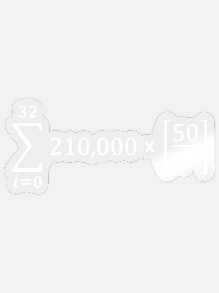 Bitcoin Freedom BTC Krypto Bitcoin Halbing-Formel - Sticker Größe S (10 x 10 cm) - Transparent glänzend