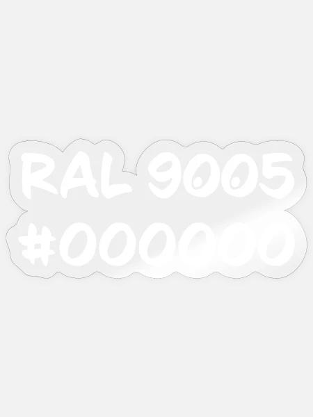 Black Schwarz RAL9005 #000000 - Sticker Größe S (10 x 10 cm) - Transparent glänzend