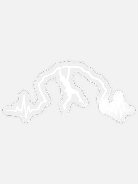 Klettern am Limit - Sticker Größe S (10 x 10 cm) - Transparent glänzend