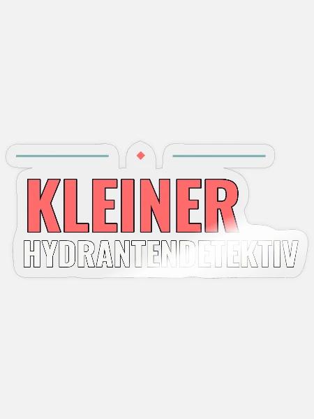 Kleiner Hydrantendetektiv – Kinder T‑Shirt - Sticker Größe S (10 x 10 cm) - Transparent glänzend