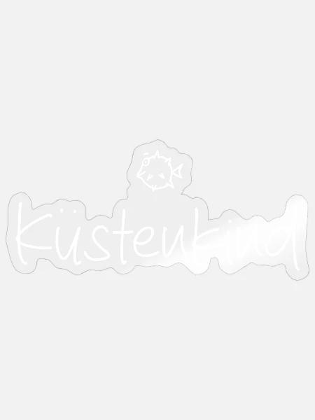 Küstenkind – Meer Kugelfisch - Sticker Größe S (10 x 10 cm) - Transparent glänzend