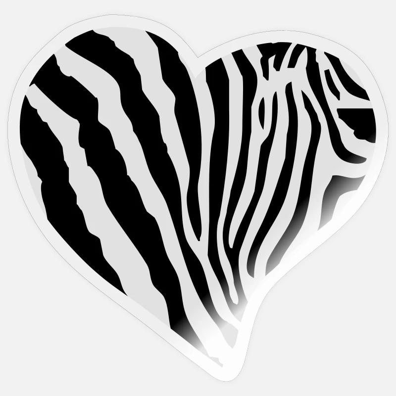 Zebra-Muster - Sticker Größe S (10 x 10 cm) - Transparent glänzend