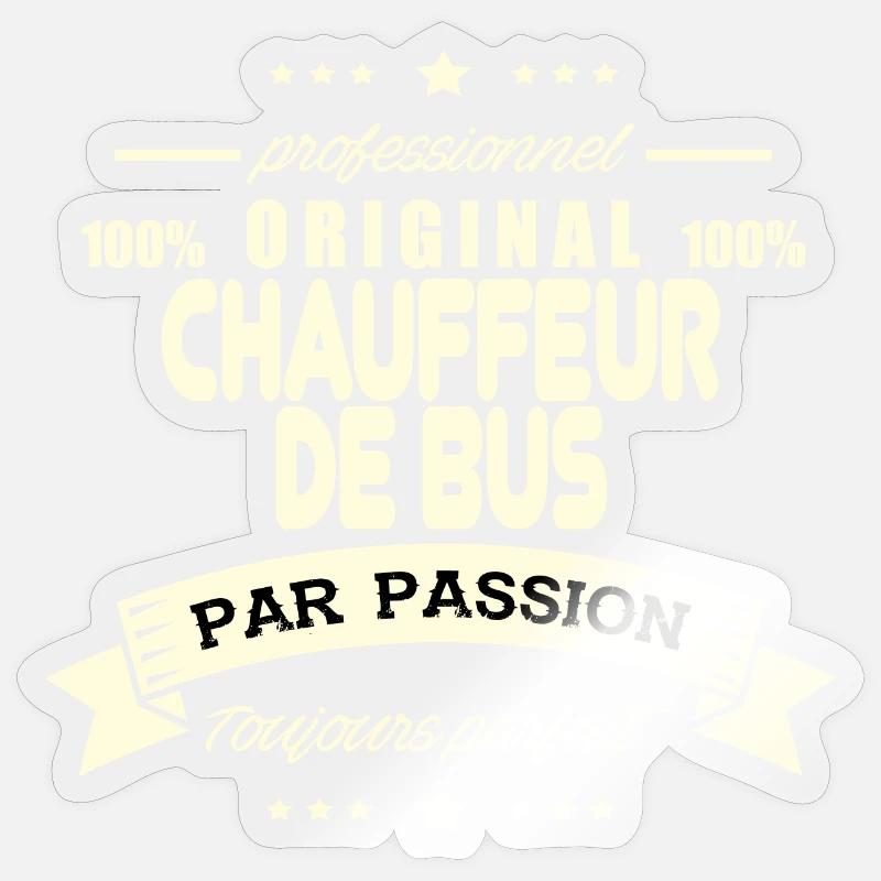 Chauffeur de bus Original - Sticker taille S (10 x 10 cm) - brillant transparent