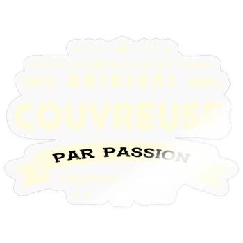 Couvreuse Original - Sticker taille S (10 x 10 cm) - brillant transparent - Devant