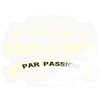 Educatrice Original - Sticker taille S (10 x 10 cm) - brillant transparent - Devant