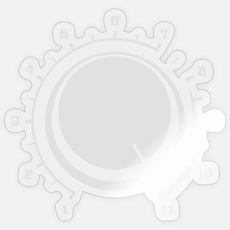 Volume Up - Sticker taille S (10 x 10 cm) - brillant transparent