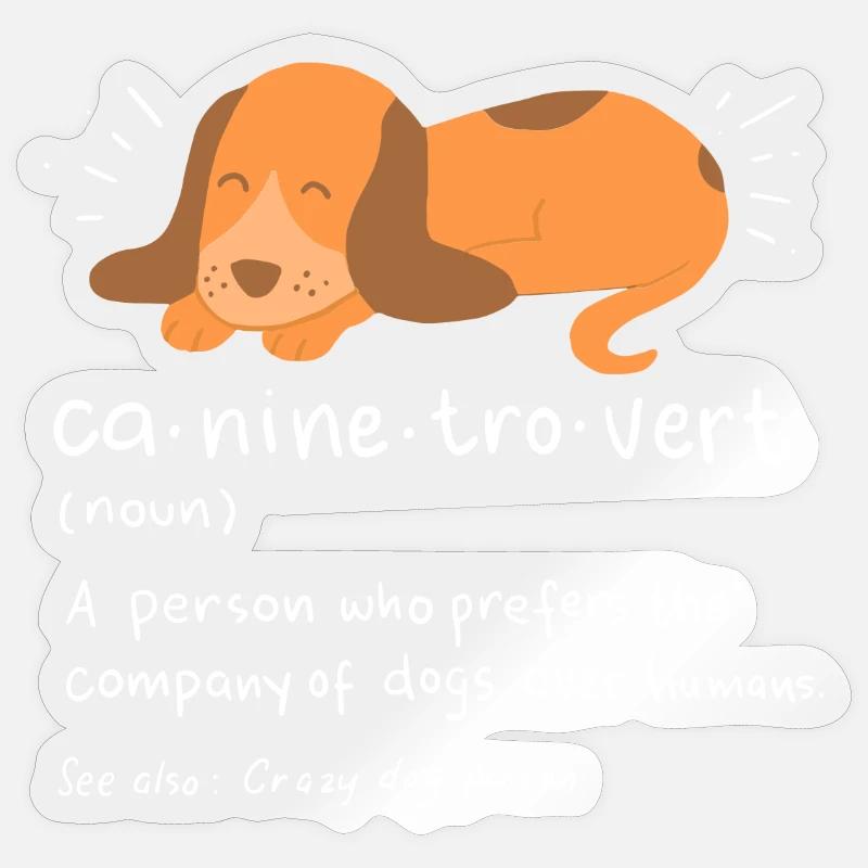 Introvertiert - Sticker Größe S (10 x 10 cm) - Transparent glänzend