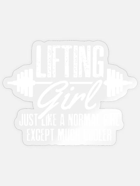 Heben Mädchen ist Kühler Shirt - Sticker Größe S (10 x 10 cm) - Transparent glänzend