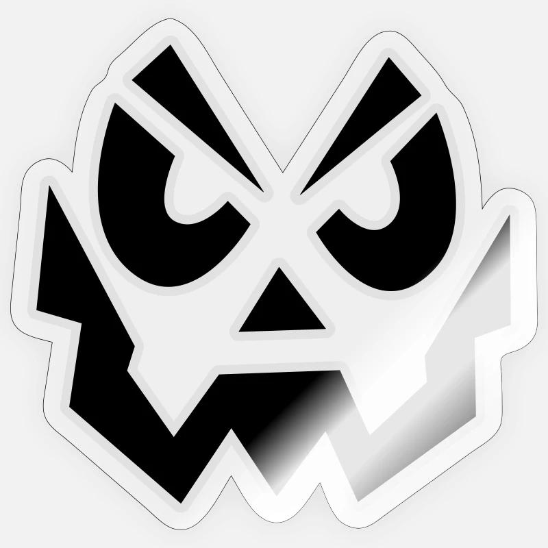 Horror Gesicht Sticker Größe S (10 x 10 cm)