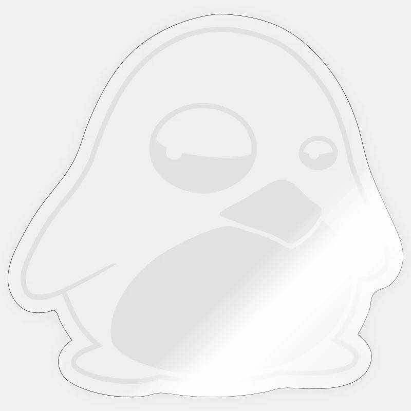 TUX Pinguin, LINUX - Sticker size S (10 x 10 cm) - transparent glossy