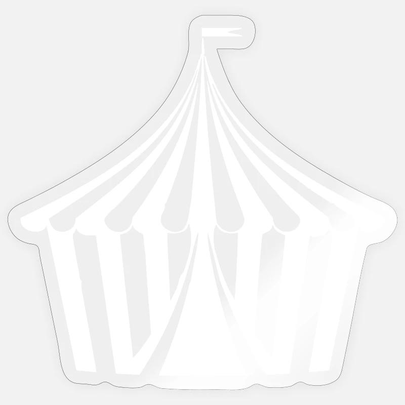 Circus Tent - Sticker size S (10 x 10 cm) - transparent glossy