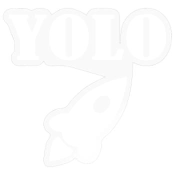 Yolo - Sticker size S (10 x 10 cm) - transparent glossy - Front