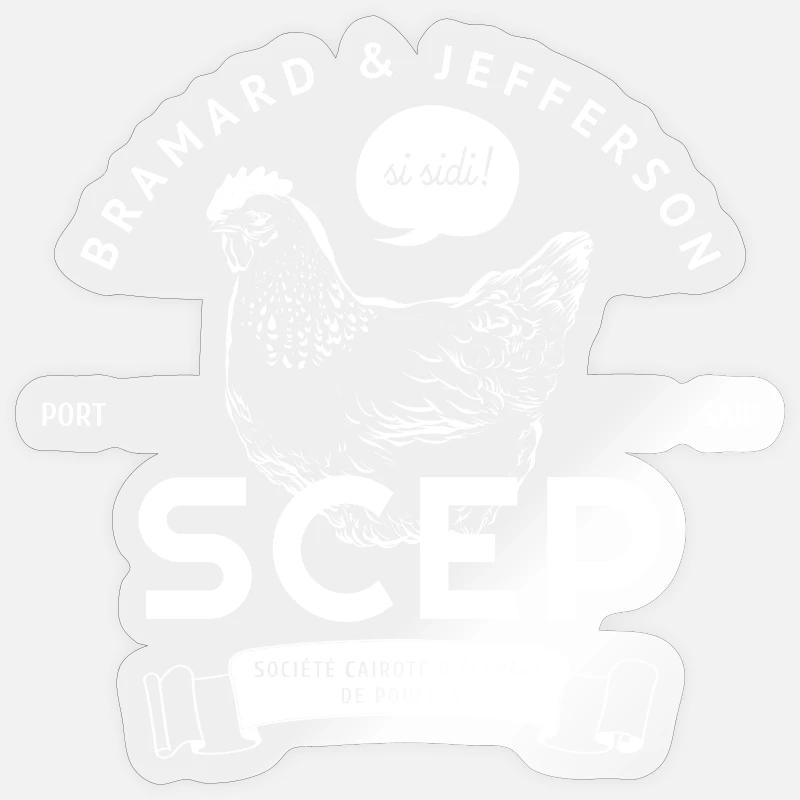 OSS 117 SCEP Huhn - Sticker Größe S (10 x 10 cm) - Transparent glänzend