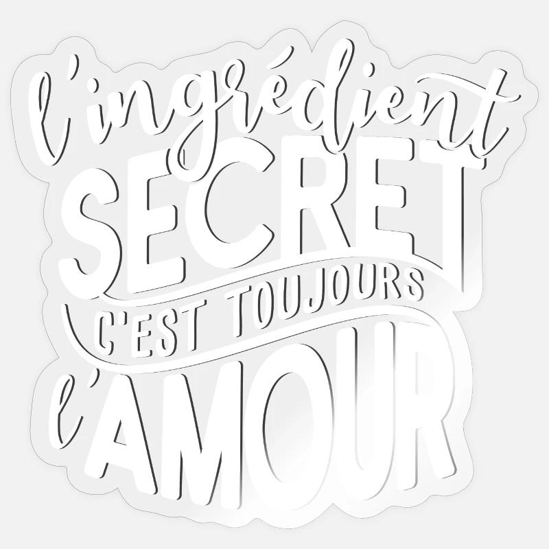 Weißer moderner Stil Liebe Zitat Sticker Größe S (10 x 10 cm)