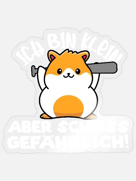 Ich bin klein Hamster Meerschweinchen süsses bild - Sticker Größe S (10 x 10 cm) - Transparent glänzend