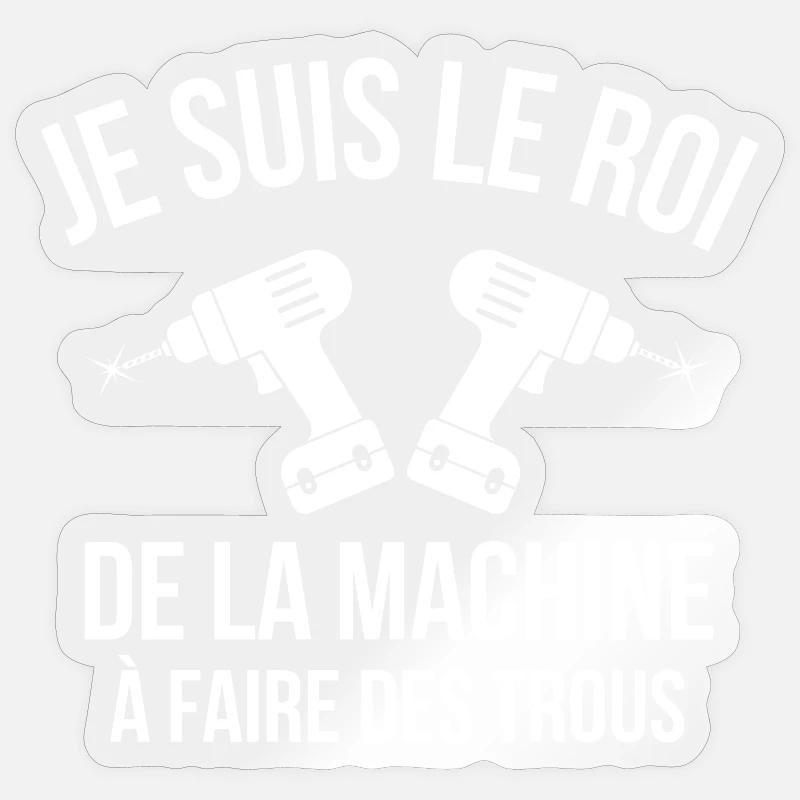 bricolage, bricoler, bricoleur Sticker taille S (10 x 10 cm)