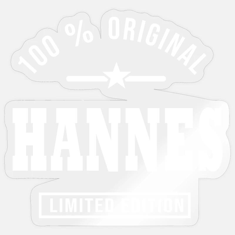 Gift Hannes personalized first name hannes Sticker size S (10 x 10 cm)