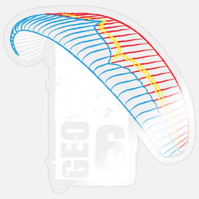 Geo 6 Ozone Paraglider - Sticker size S (10 x 10 cm) - transparent glossy