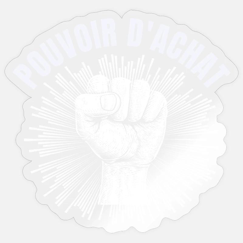 pouvoir d'achat, lutte des classes, factures Sticker taille S (10 x 10 cm)