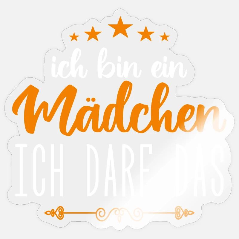 Baby Mädchen Ich darf das, ich bin ein Mädchen Sticker Größe S (10 x 10 cm)
