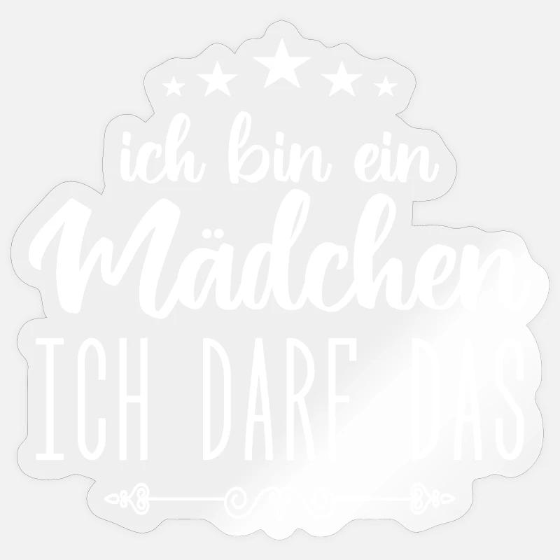 Baby Mädchen Ich darf das, ich bin ein Mädchen !! Sticker Größe S (10 x 10 cm)