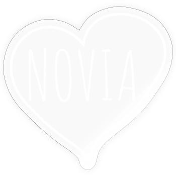 Novia heart - Sticker size S (10 x 10 cm) - transparent glossy - Front