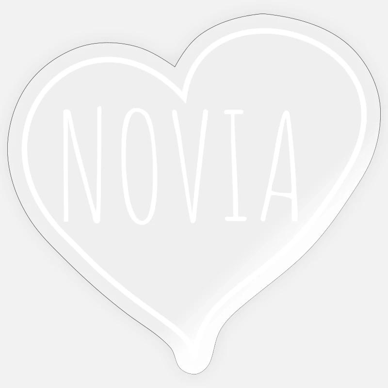 Novia heart Sticker size S (10 x 10 cm)