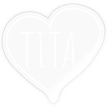 Tita heart - Sticker size S (10 x 10 cm) - transparent glossy - Front