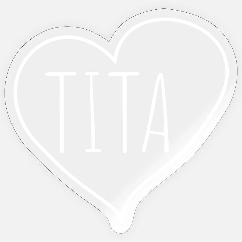 Tita Herz - Sticker Größe S (10 x 10 cm) - Transparent glänzend