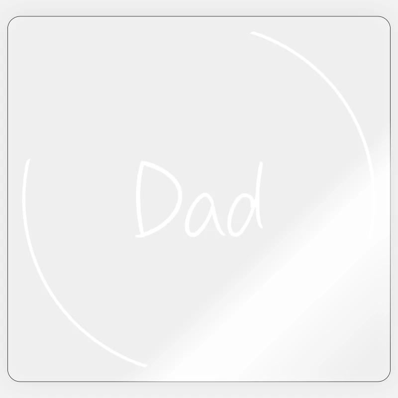Dad - Sticker Größe S (10 x 10 cm) - Transparent glänzend