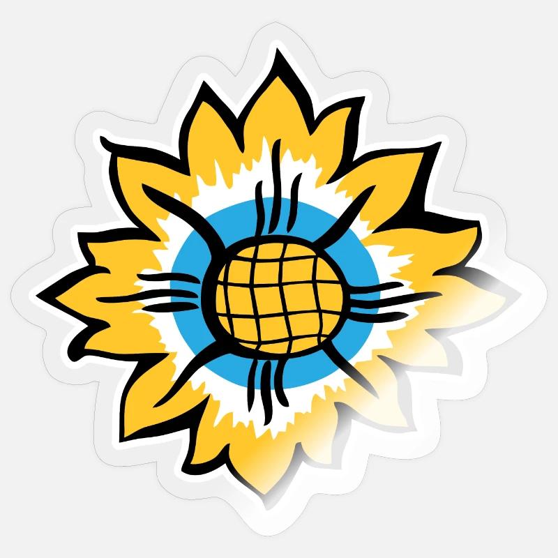 Sunflower - Sticker size S (10 x 10 cm) - transparent glossy