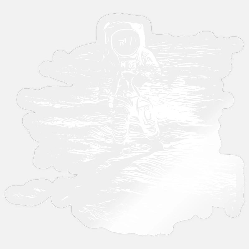 Raum - Sticker Größe S (10 x 10 cm) - Transparent glänzend