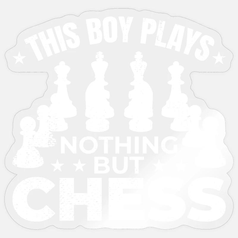 Garçon d’échecs - Sticker taille S (10 x 10 cm) - brillant transparent