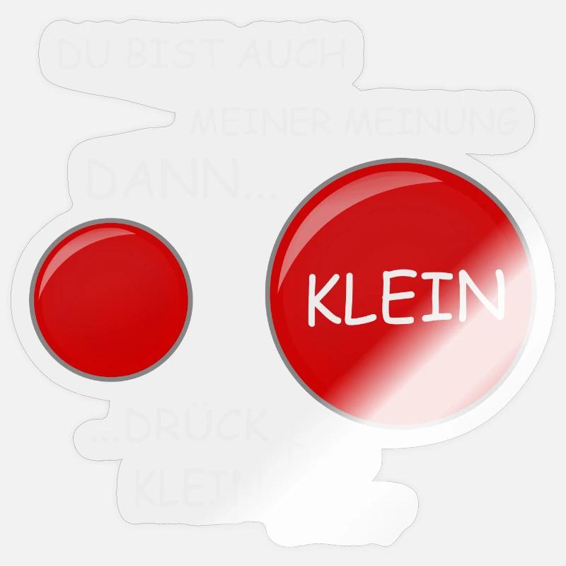 Rote Knopf Sticker Größe S (10 x 10 cm)