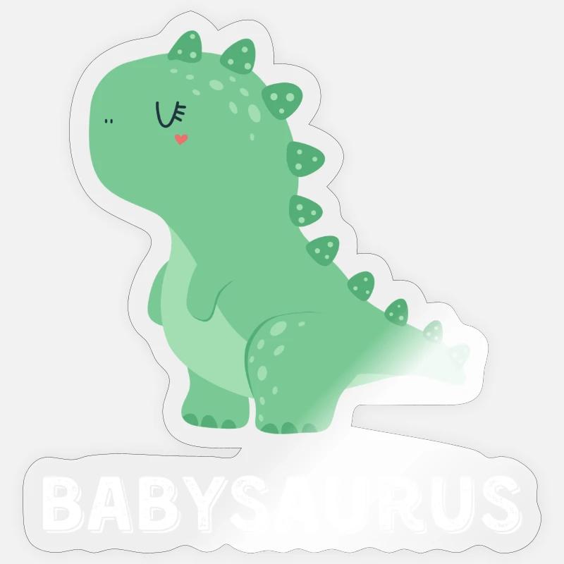 Babysaurus - Sticker size S (10 x 10 cm) - transparent glossy