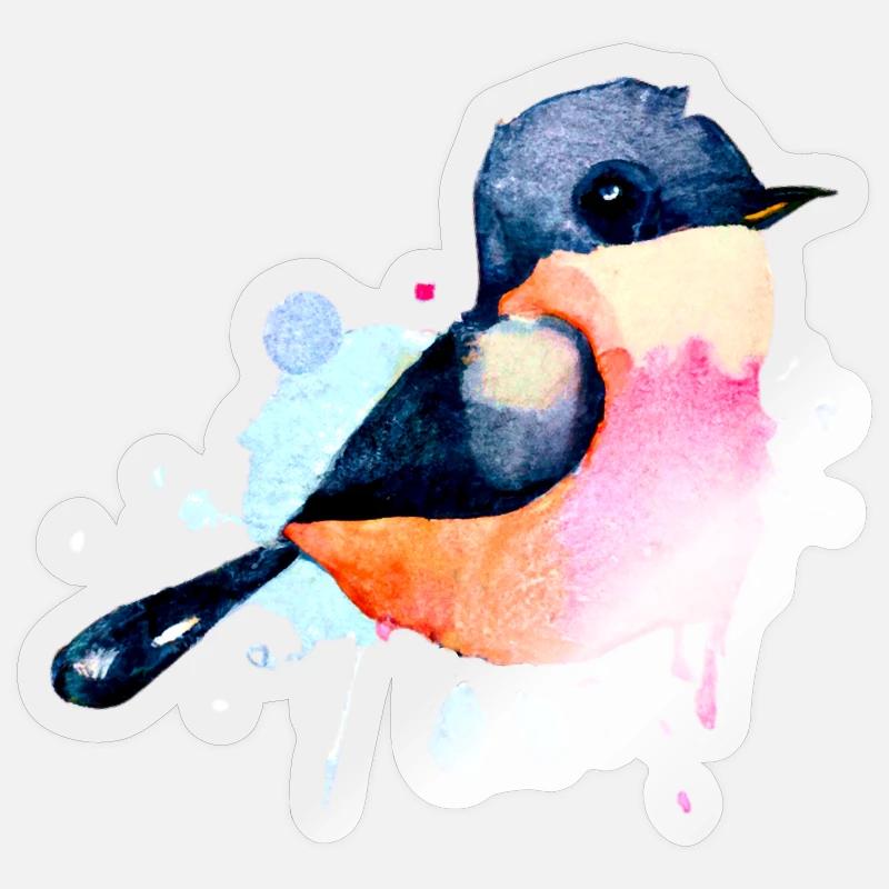 Meise - Sticker Größe S (10 x 10 cm) - Transparent glänzend