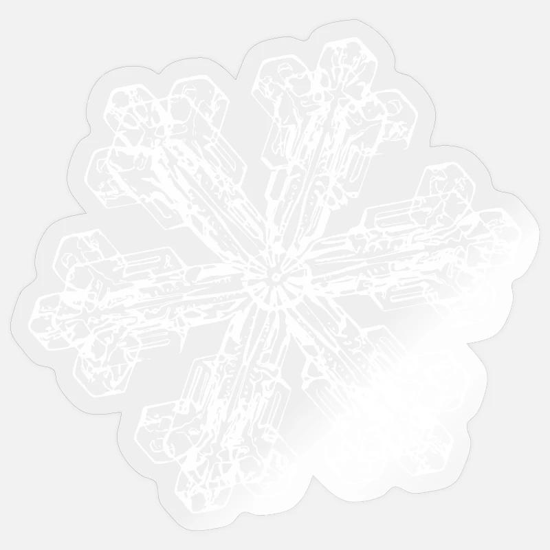 snowflake 3 white Sticker Größe S (10 x 10 cm)