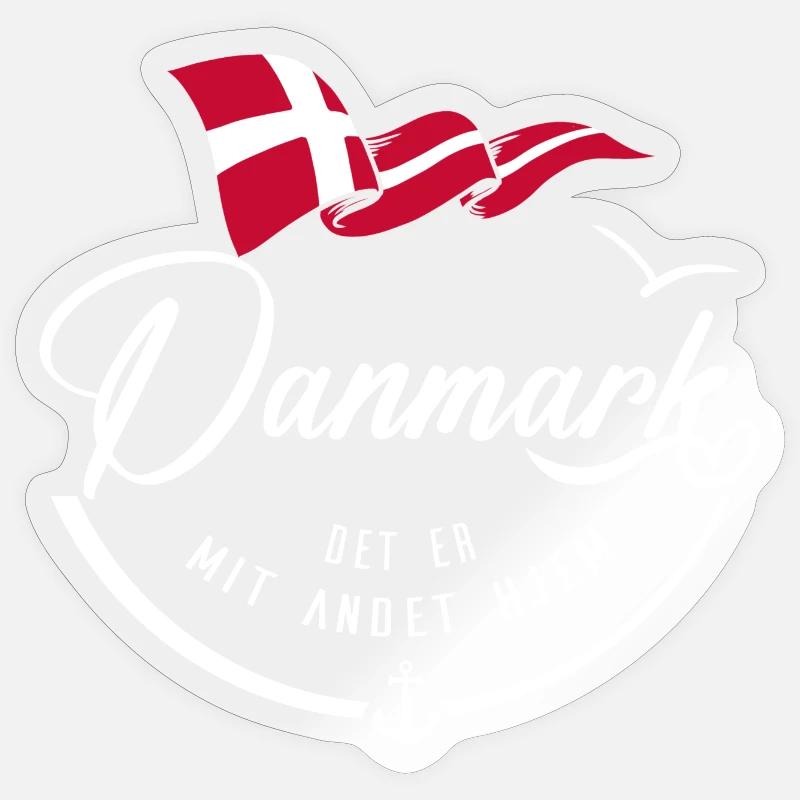 DANMARK - My second home - w Sticker size S (10 x 10 cm)
