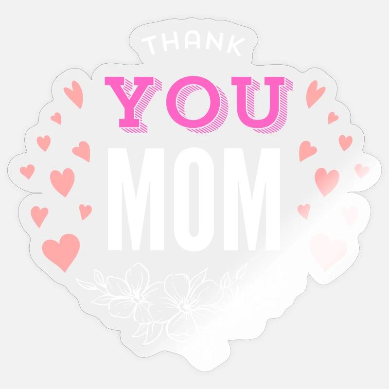 Danke Mama, Muttertag Sticker Größe S (10 x 10 cm)